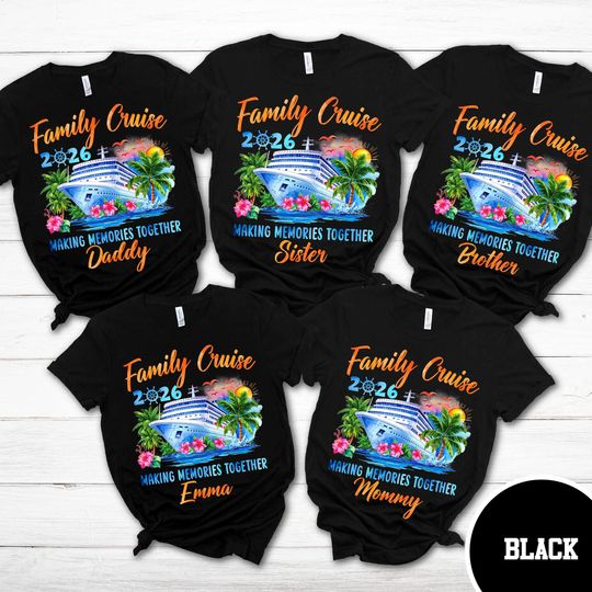 Discover Personalized Family Cruise 2026 Matching Shirts, Cruise Squad Shirt, Customized Cruise Group Shirt for 2026, Family Cruise Shirts