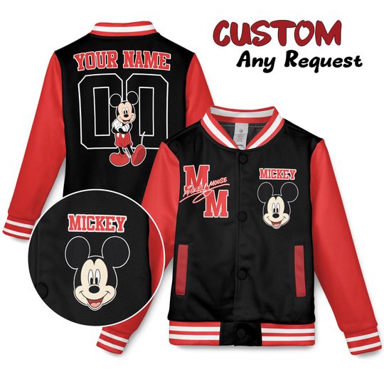 Discover Personalized Mickey Disneyworld Est 1971 Baseball Jacket, Retro Disneyworld Varsity, Disneyworld Florida Jacket, Mickey And Friends Jacket