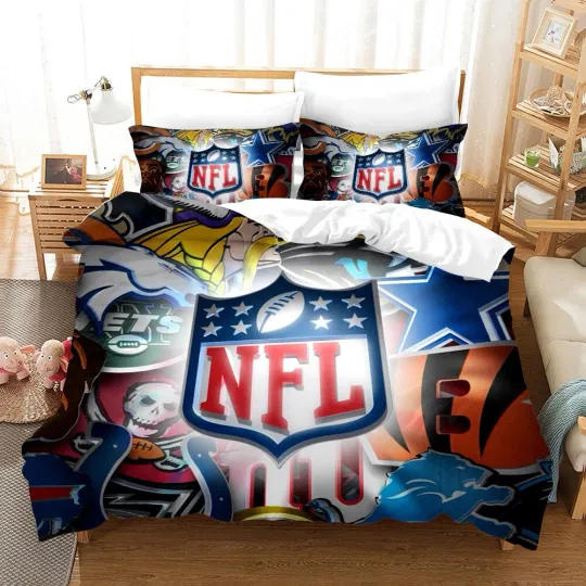 Discover 3D American Football Quilt Cover Set Bedding Sets Pillowcases