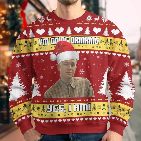 Discover Charlie Hunnam Ed Gein I'm Going Drinking Yes I Am Christmas Funny Christmas Sweatshirt, Charlie Hunnam Shirt, Xmas Gift