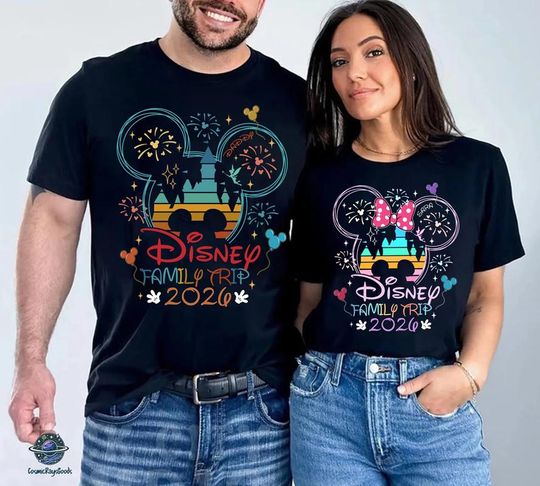 Discover Disneyland 2026 Personalization Comfort Colors Shirts, Disneyworld 2026 Family Shirts, Disneyland Vacation 2025 Trip Shirts, Magical Castle