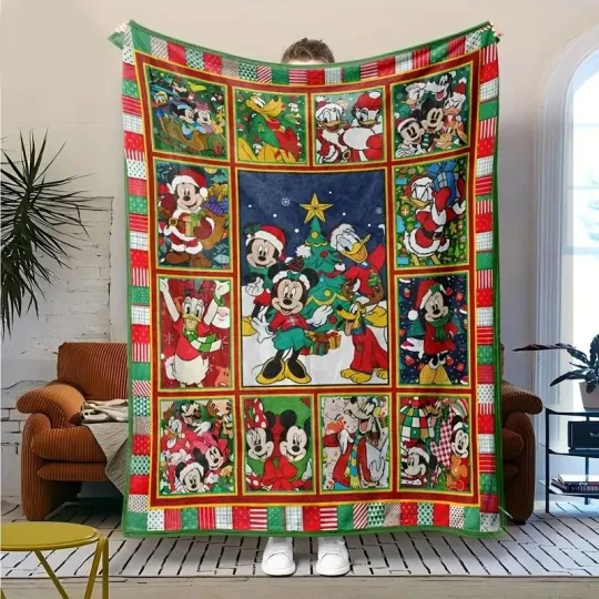 Discover Mickey's Very Merry Christmas Party 2025 Mickey & Friends Tis The Season Blanket
