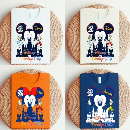 Discover Disneyworld Family Trip Shirts: Personalized Vacation Tees, Custom Matching Minnie Mickey Outfits, Disneyland Girls Park Shirt 2026