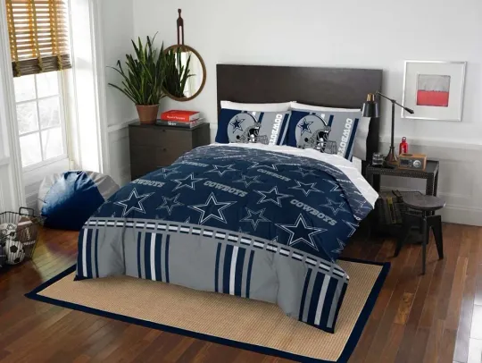 Northwest Dallas Cowboys Rotary Queen Bed in a Bag Set