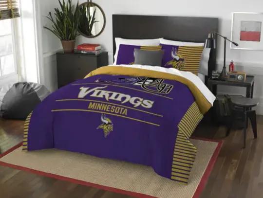 Northwest Minnesota Vikings Safety Twin Bedding Set with Comforter and Sham