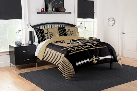 Northwest Football New Orleans Saints Twin Comforter and Sham Set