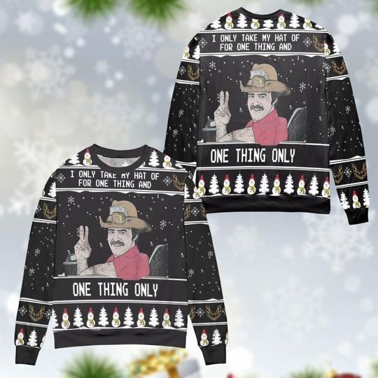 Discover Smokey And The Bandit Sweater, Cowboy Hat Meme Sweatshirt, Smokey And The Bandit Ugly Xmas Sweater, Country Xmas Shirt Gift For Him