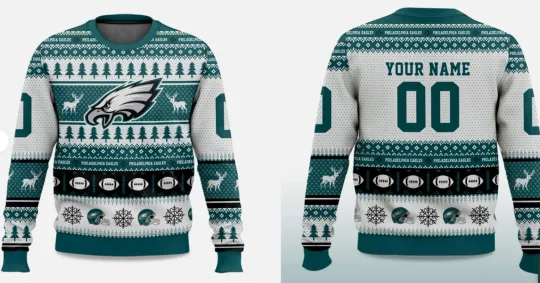 Discover Personalized 2025 Christmas Eagles Ugly Sweater Gift For Christmas