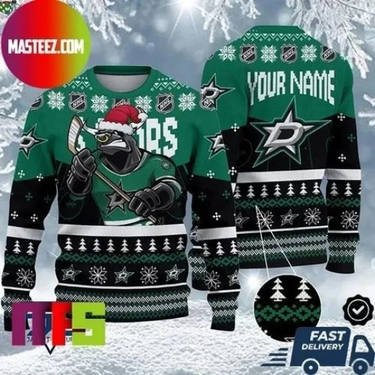 Discover Stars Mascot Personalized Name Ugly Christmas Sweater