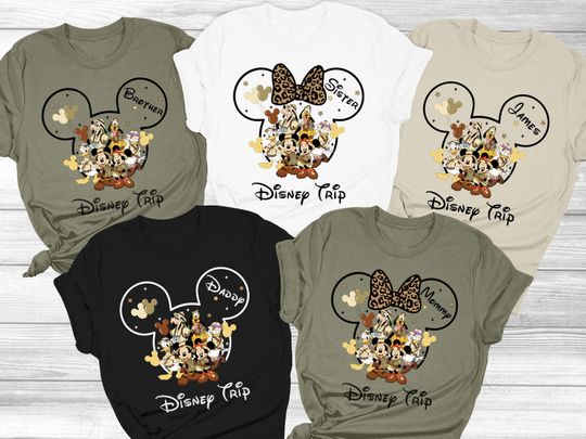 Discover Custom Safari Animal Kingdom Shirts, Family Vacation Matching Shirt, Personalized Disney Safari 2026, Birthday Tees