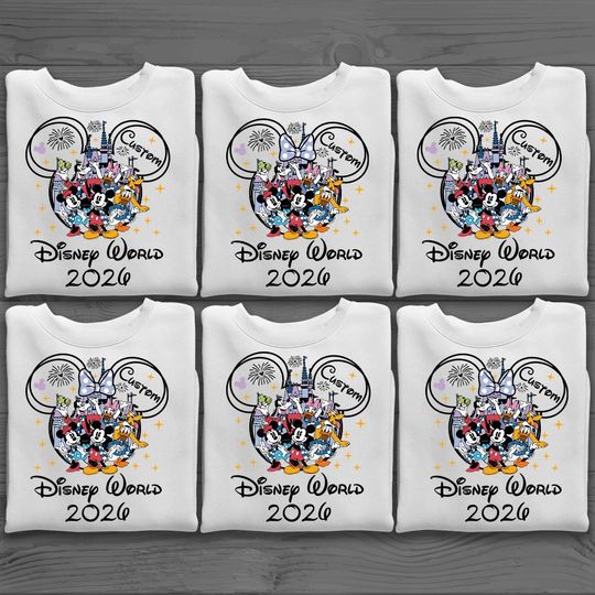 Discover Custom DisneyWorld 2026 Shirt, Disneyworld Matching Tee, Disney Family Vacation Shirt, Custom Disney Trip Shirt, Disneyland 2026 Shirt