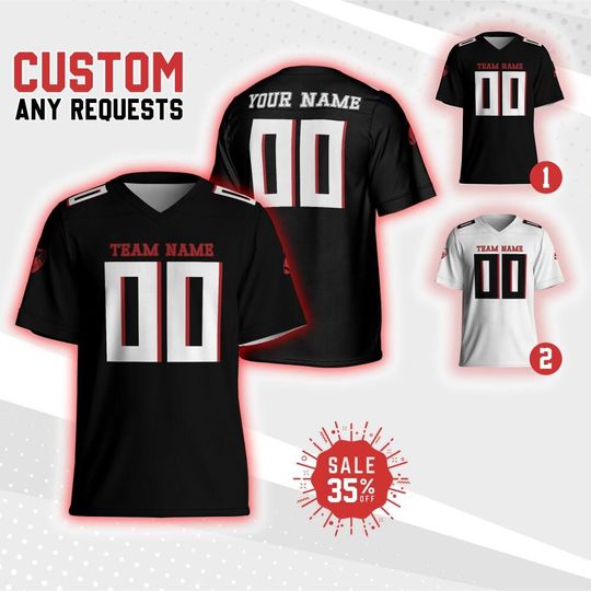 Discover Custom Team Falcon Football Jersey Collection, Personalized Football Jersey Shirt, Game Day Outfit For American Football Fan