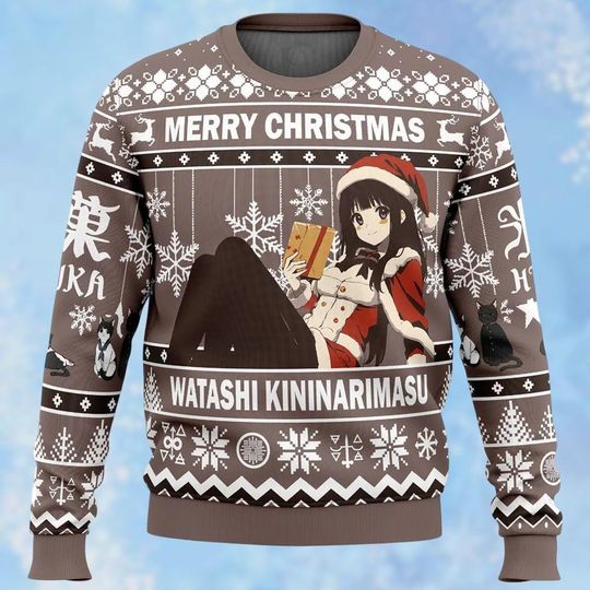 Discover Funny Anime Ugly Christmas Sweater, Meme Anime Sweaters, Anime Sweater Kid, Xmas Holiday Gift