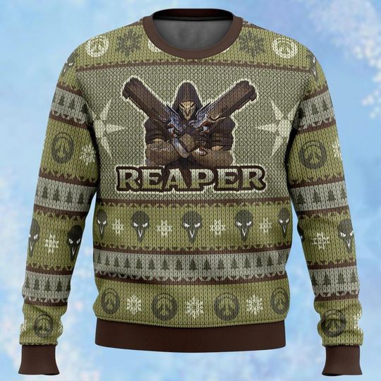 Funny Reaper Ugly Christmas Sweater, Meme Reaper sweaters, Reaper Sweater Kid, Overwatch Holiday Gift