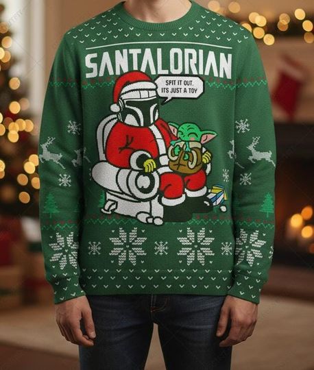 Discover Star Wars Ugly Christmas Sweater, Mandalorian Sweaters, Baby Yoda Sweater, Disney Christmas sweaters women, Mandalorian holiday sweater