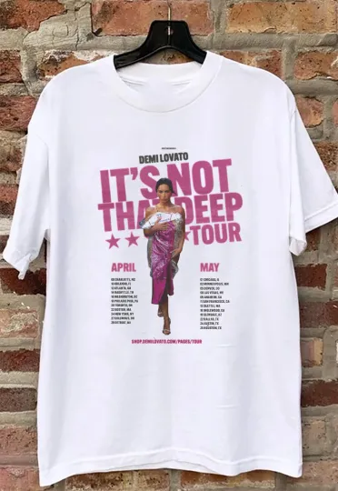 Discover Demi Lovato Tour 2026  White Cotton Shirt Full size
