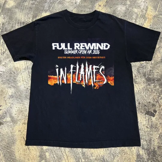 Discover In Flames tour 2026 Short Sleeve T Shirt Size