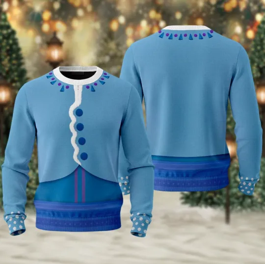 Discover Disney Anna Frozen Cosplay Christmas Ugly Sweater, Anna Costume Sweatshirt