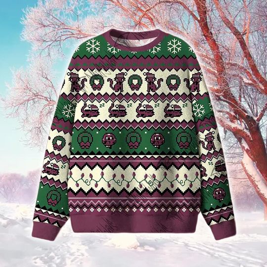 Holiday Worm Crewneck Sweater 2025: Ugly Christmas Knit Style Apparel