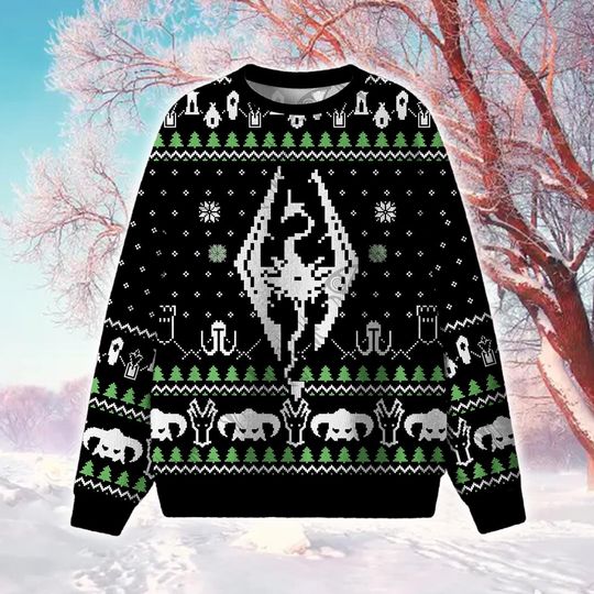 Holiday Gaming Fan Crewneck Sweater: Ugly Christmas Knit Style Apparel