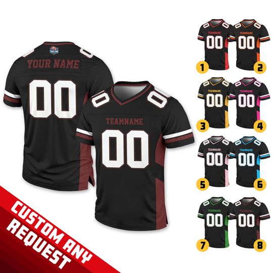 Discover Custom Team Name Number Football Jersey for Men Women Youth Preschool, Game Day Outfit, Custom Football Team Jersey Gifts For Football Fans