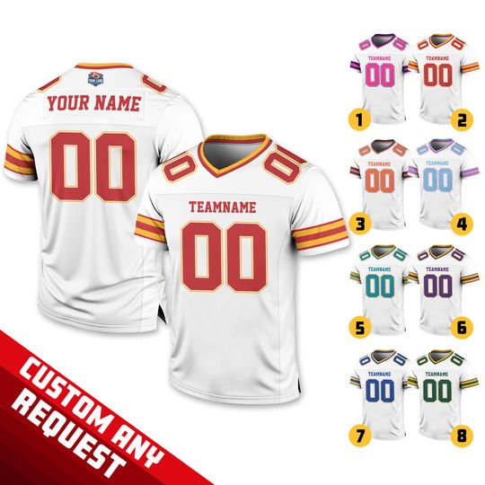 Discover Personalized Name Number Football Jersey Shirt For Adult Kid, Custom Football Jersey Shirt, American Football Fan Gifts, Game Day Outfit