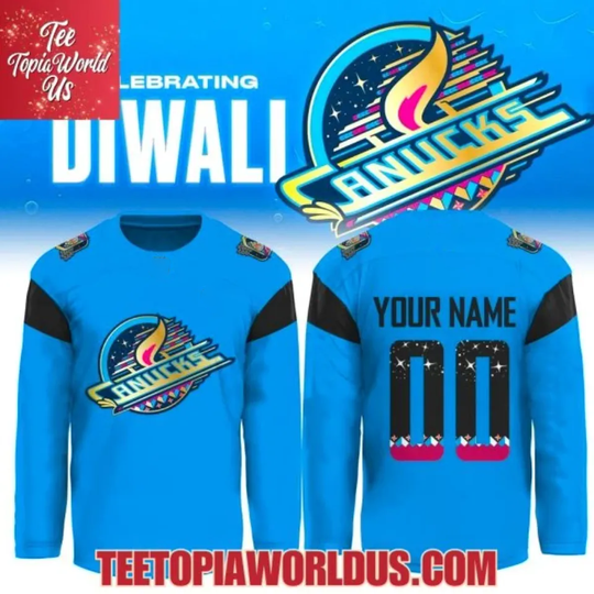 Discover Custom Vancouver Canuck x Intense Live At Diwali Hockey Jersey