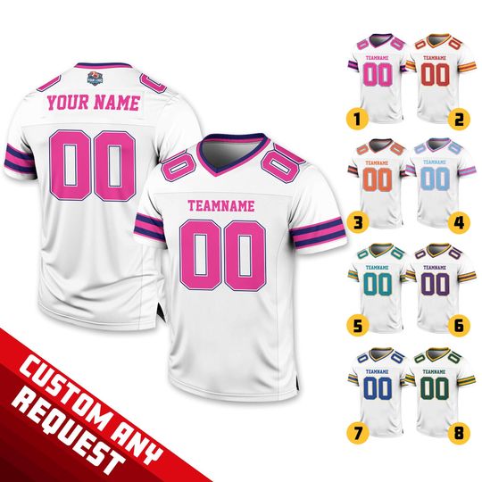 Discover Custom Team Name Number Football Jersey for Men Women Youth Preschool, Game Day Outfit, Custom Football Team Jersey Gifts For Football Fans
