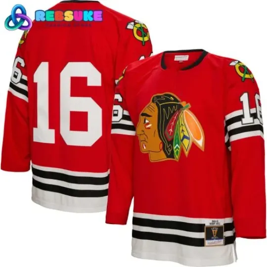 Discover Chicago Blackhawk Bobby Hull Mitchell Ness Red 1960 61 Hockey Jersey