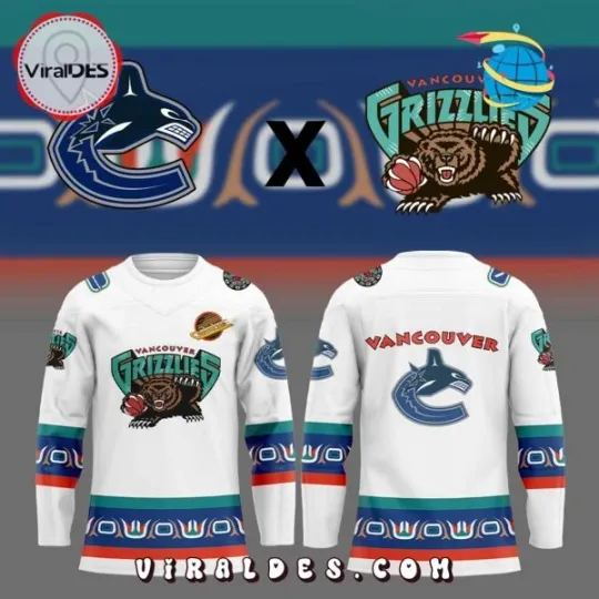 Discover Vancouver Canuck x Memphi Grizzlie 2025 Hockey Jersey