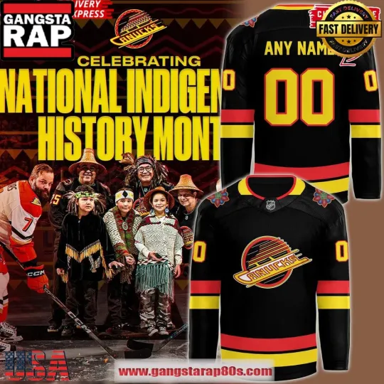 Discover Custom Vancouver Canuck National Indigenous History Month 2025 Hockey Jersey