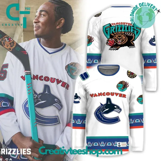 Discover Vancouver Canuck x Grizzlies White Orca Special Hockey Jersey