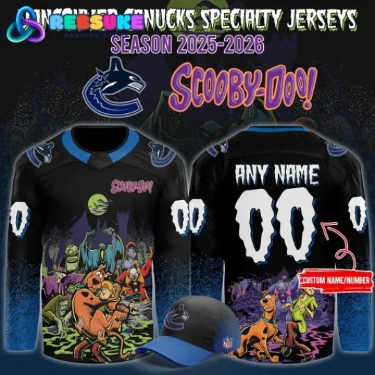 Custom Vancouver Canuck x Scooby-Doo Night 2025 Hockey Jersey