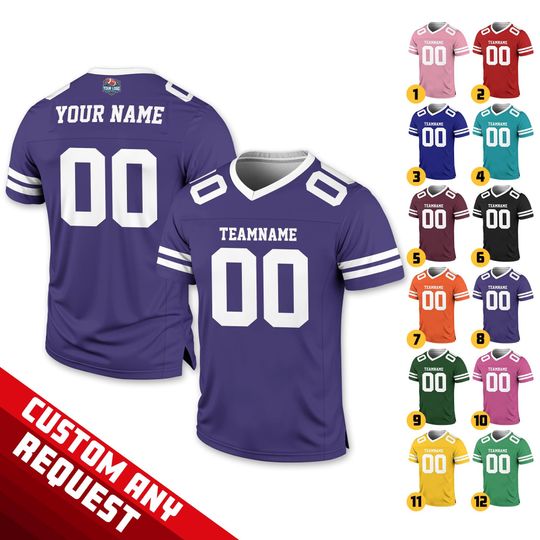 Discover Custom Team Name Number Football Jersey for Men Women Youth Preschool, Custom Football Team Jersey Gifts For Football Fans, Game Day Outfit