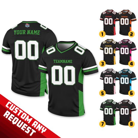 Discover Personalized Team Name Number Football Jersey Shirt For Adult Kid, Custom Football Jersey Shirt, Game Day Outfit For American Football Fan