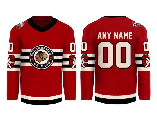 Custom Chicago Blackhawk Winter Classic 2025 Hockey Jersey