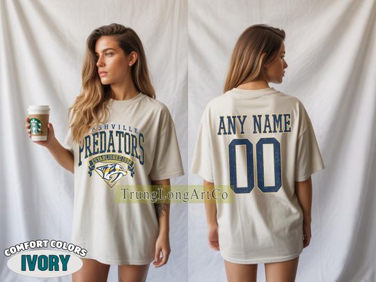 Discover Personalized Nashville Predators T-shirt, Custom Name & Number Hockey Sweatshirt, Unisex Fan Gift for Sports Lovers