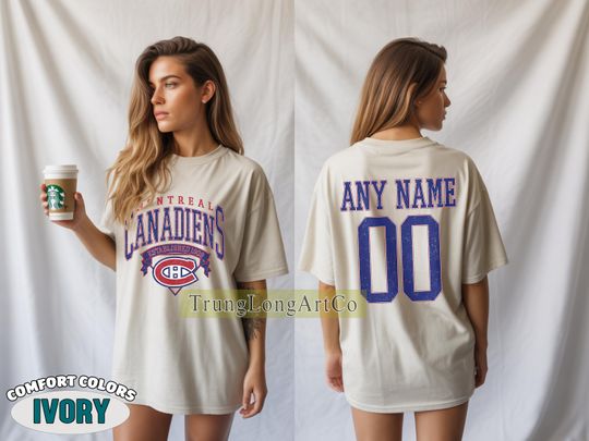 Discover Personalized Montreal Canadiens T-shirt, Custom Name & Number Hockey Sweatshirt, Unisex Fan Gift for Sports Lovers