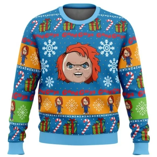 Good Guys Chucky Ugly Sweater Party ugly sweater ideas