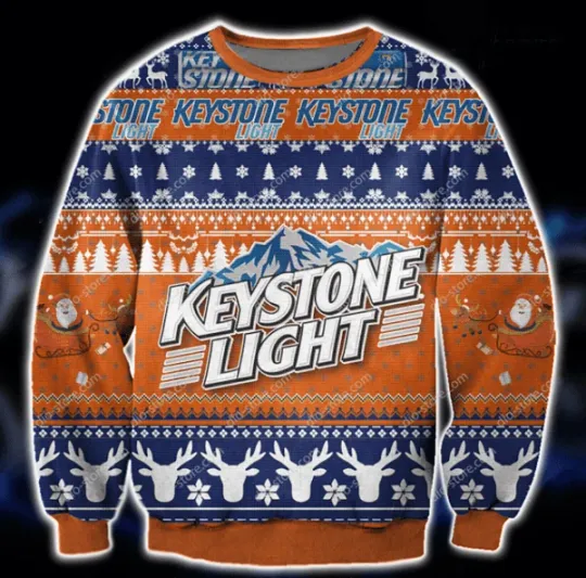 Discover Keystone Light Ugly Sweater Beer Drinking Christmas