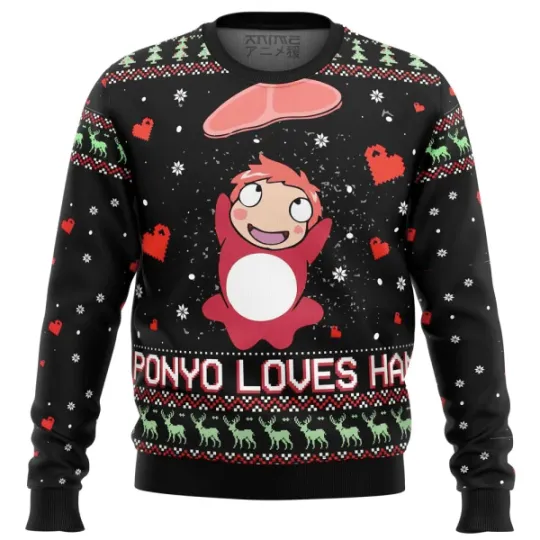 Ponyo Ghibli Miyazaki 1 Ugly Sweater Gifts