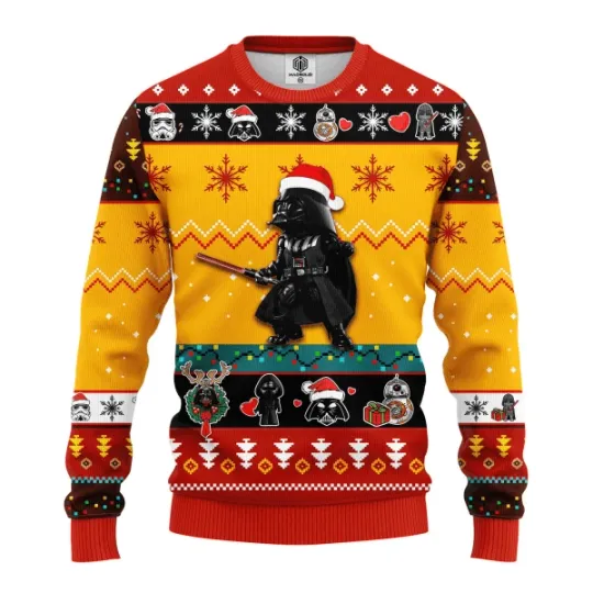 Discover Cute Santa Darth Vader Ugly Christmas Sweater Jumper
