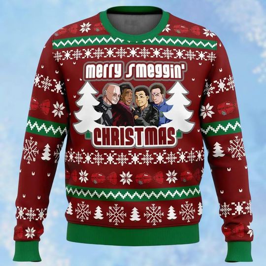 Discover Funny Red Dwarf Ugly Christmas Sweater, Meme Red Dwarf Sweaters, Red Dwarf Sweater Kid, Sci-Fi Xmas Holiday Gift