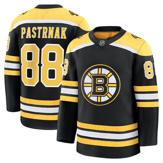 Boston Bruin Home Premium David-Pastrnak Hockey Jersey Unisex