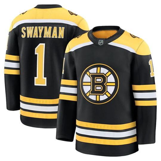 Discover Boston Bruin Home Premium Jeremy-Swayman Hockey Jersey Unisex
