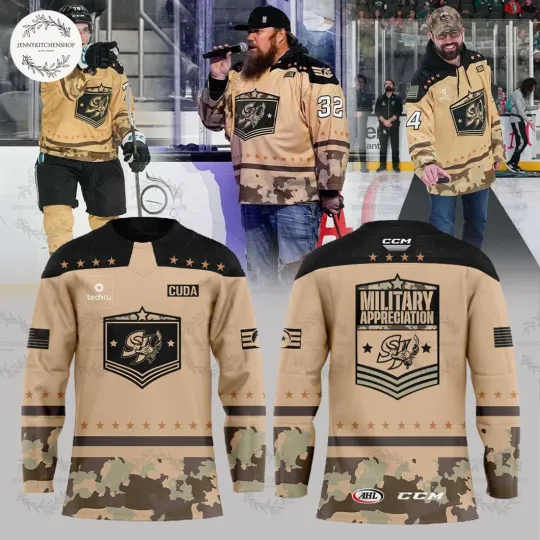 San Jose.Barracuda 2025 Veterans Day Hockey Jersey Unisex