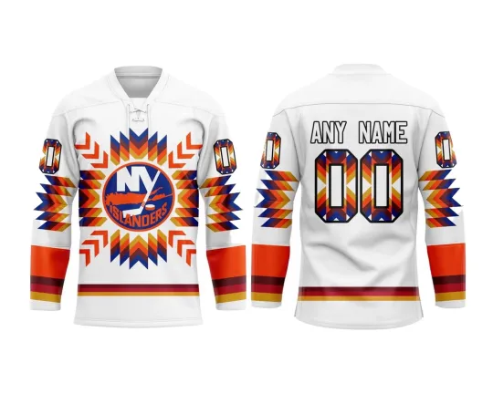Discover Custom NY Islanders1 Special Design With Native Pattern Hockey Jersey