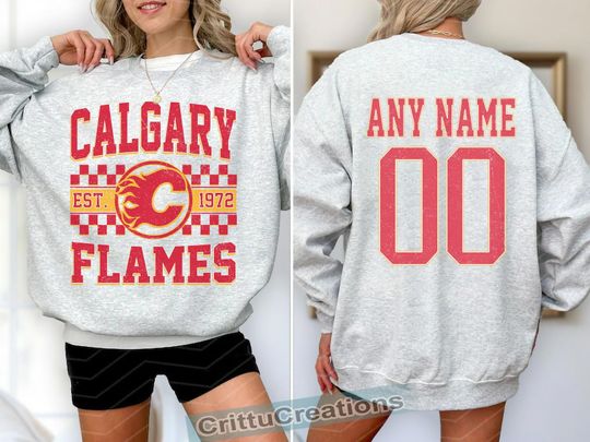 Discover Calgary Flames Hockey Sweatshirt , Vintage Flames T shirt, Calgary Hockey Fan shirt, Hockey Sweatshirt, Flames Hockey youth sweater