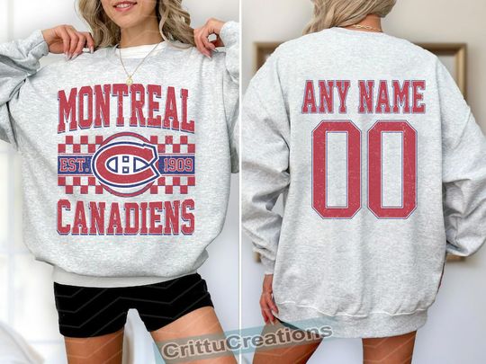 Discover Montreal Canadiens Hockey Sweatshirt , Vintage Canadiens T shirt, Montreal Hockey Fan shirt, Hockey tee, Canadiens Hockey youth sweater