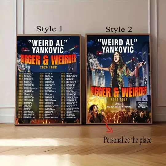 Discover Weird Al Yankovic Announce Bigger & Weirder 2026 Tour Poster